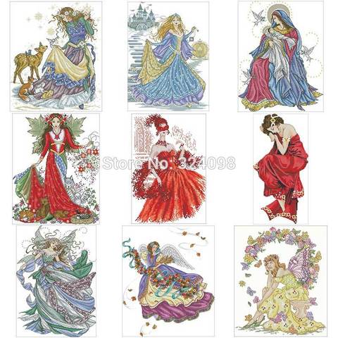 angel patterns Counted Cross Stitch 11CT 14CT 18CT DIY wholesale Chinese Cross Stitch Kits Embroidery Needlework Sets ► Photo 1/6