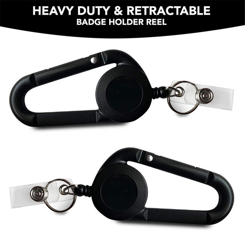 ID Card Key Chain Lanyard Clip Key Ring Retractable Pull Name Tag Recoil Badge Belt Rope Holder Heavy Duty Keyring Keychain ► Photo 1/6
