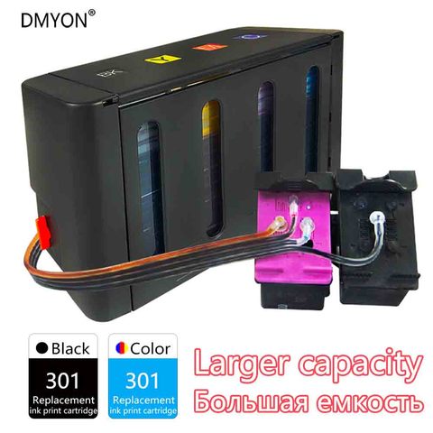 DMYON 301 CISS Bulk Ink Compatible for HP for Deskjet 1050 2050 2050s 3050 4500 4502 4504 5530 5532 5539 Printer Ink Cartridge ► Photo 1/6