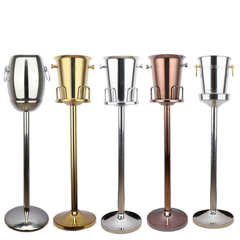 Stainless Steel luxury Ice Bucket with rack Wine Chiller Bottle Cooler Champagne Beer Chiller Ice Barrel Elk Deer ice rack set ► Photo 1/6