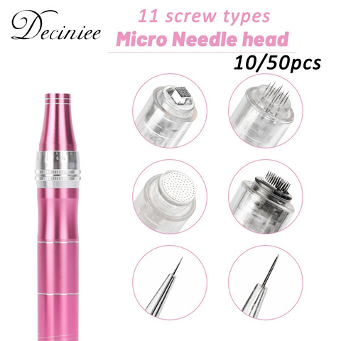 10/50pcs Micro needle Screw Cartridge Replacement For Micro-needling Pen 9 pin / 12 pin / 36 pin / nano / 5D Needles Cartridges ► Photo 1/6