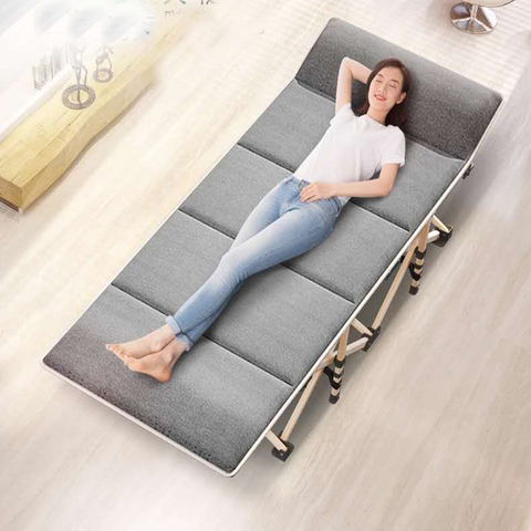 Foldable bed deck chairs Accompanying beds outdoorfurniture portablesimple folding camping chair multifunctional lunch break bed ► Photo 1/6