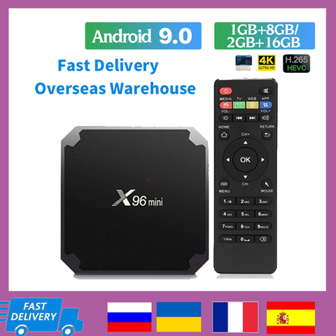 X96 mini Android 9.0 TV Box Amlogic S905W 2.4Ghz Wifi 4K media player Google Play 2GB 16GB X96mini 1080P Youtube Smart TV Box ► Photo 1/5