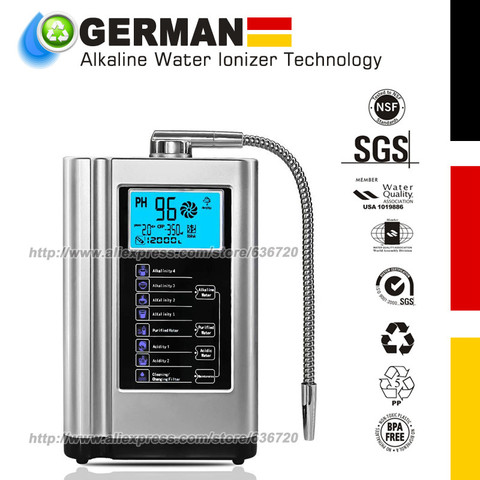 Alkaline Water Ionizer Machine Silver,Water Filtration System for Home,Produces PH 3.5-10.5 Acid Alkaline Water ► Photo 1/5