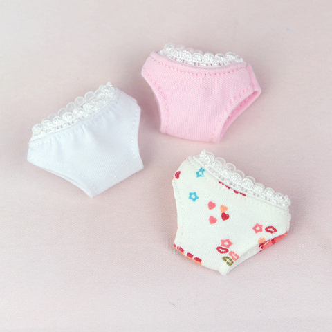 White Panties for Barbie Doll 1/6 BJD Blythe Clothes Cute Pink Barbie Clothes Briefs Accessories Baby Toy Underwear Girl Gift ► Photo 1/6