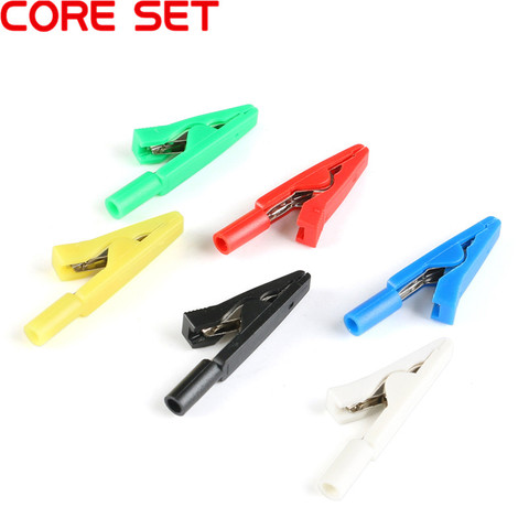 5Pcs Crocodile Alligator Clips With 2mm Socket Banana Jack Test Clamp Wire Clip terminal aligator clips ► Photo 1/6
