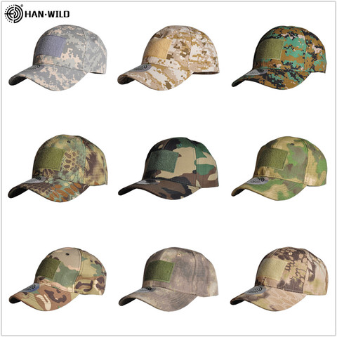 HAN WILD Camouflage Hat Baseball Caps Outdoor Sport Caps Hunting Cap Simplicity Tactical Military Army Camo Hats Embroidery Cap ► Photo 1/6