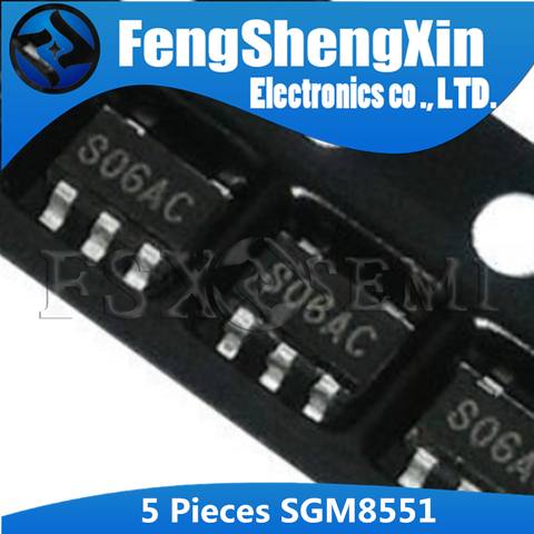 5pcs SGM8551 SOT23-5 S06AC SGM8551XN5G/TR SOT-23 SGM8551XN5G SOT  Precision Operational Amplifier IC ► Photo 1/1