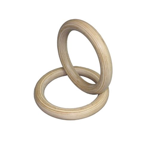 28mm/32mm Wooden Gym Rings Gymnastic Rings  Exercise Fitness Heavy Duty Gym Pull Ups Muscle Ups Training Ring ► Photo 1/6