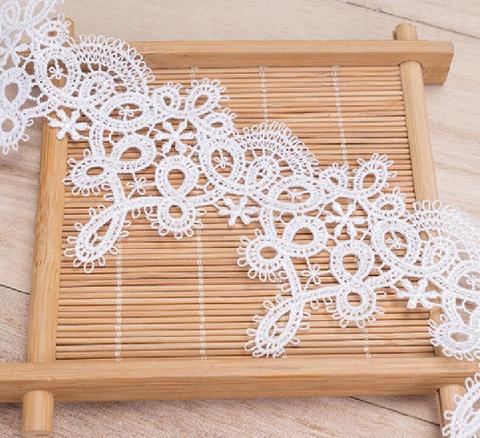 1Yards Best Selling 6.5CM Guipure Lace Fabric Trim Embroidery Lace Fabric Applique Dress Sewing Lace Ribbon dentelle encajes TU1 ► Photo 1/4