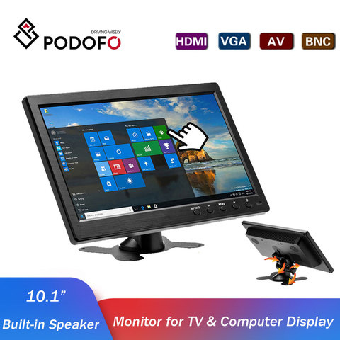 Podofo 10.1” Monitor for TV & Computer Display TFT LCD Color Screen for Car Backup Camera & Home Security System car Monitor ► Photo 1/6