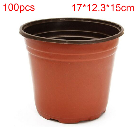 100pcs Patio Seedling Planting Dual Color Home Large Capacity Nursery Flowerpot Ventilation Gardening Anti Aging Container ► Photo 1/6