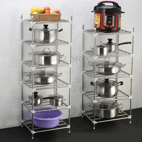 Kitchen Organizer Racks Floor Pot Racks Washbasin Storage Racks Basin Racks Kitchenware Storage Racks Accessories Shelf ► Photo 1/6