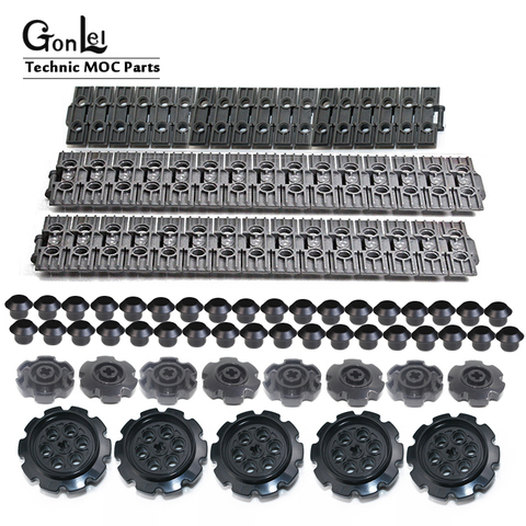 High-Tech Tread Wide Caterpillar Track Reinforced Tread Sprocket Wheel Large MOC Bricks Parts Toys Fit for High-Tech 88323 57518 ► Photo 1/6