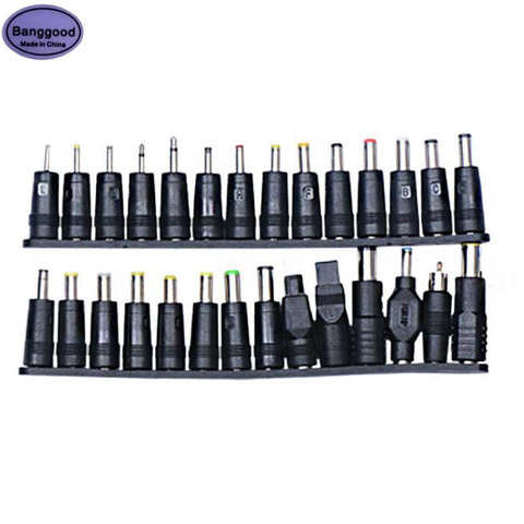 Set 28pcs Universal Laptop DC Power Supply Connector Plug for AC DC 5.5x2.1mm Multi-type Male Jack Adapter Conversion Head ► Photo 1/1