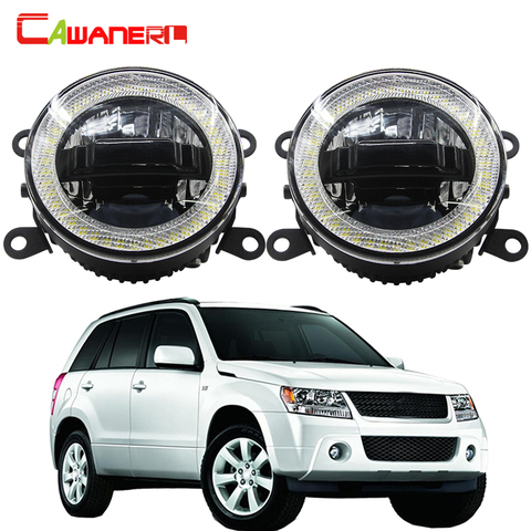 Cawanerl 2 X Car LED Light Fog Lamp Daytime Running Light DRL Angel Eye 3000LM 12V For Suzuki Grand Vitara 2 / II JT 2005-2015 ► Photo 1/6