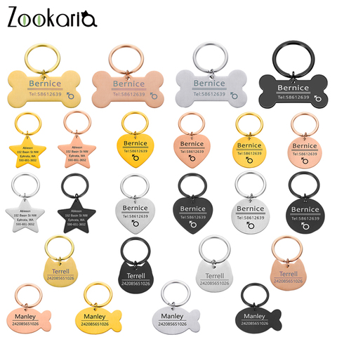 Personalized Engraved Cat Dog Pet ID Tag Dog Anti-lost Collar Charm Pet Name Collar Puppy Cat Collar Accessories for Dog ► Photo 1/6