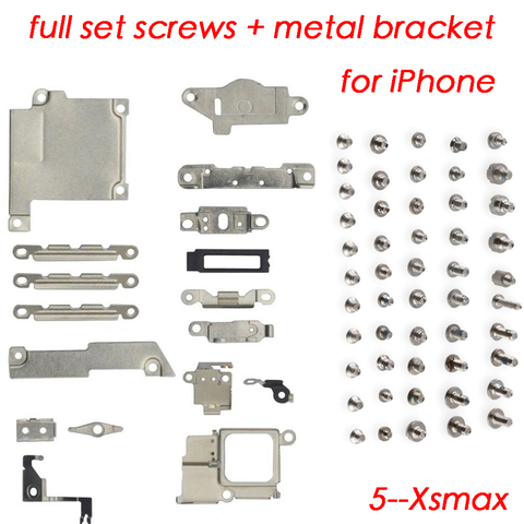 Full Set Small Metal Internal Bracket parts + Completely Screws For iPhone 5 5C 5S 6 6P 6s 6sPlus 7 7Plus 8 Plus X XR XS MAX ► Photo 1/6