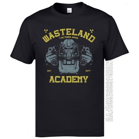 Fallout T-60 Academy Game Tshirt Mens 100% Cotton Fabric Autumn Round Neck T Shirts 2022 Funny Tee-Shirts Print 3D ► Photo 1/6