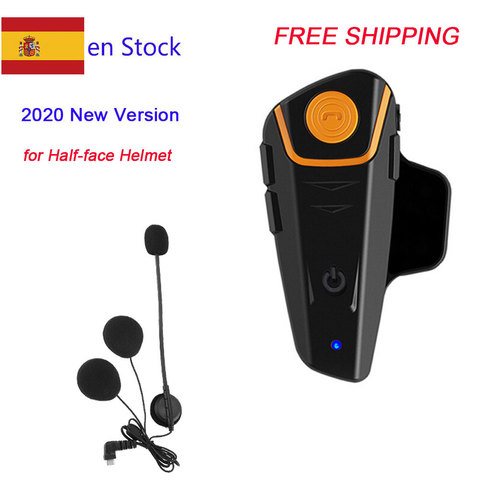 2022 Version Intercomunicador Moto motocicleta bluetooth BT-S2 IPX7 FM 1000M Headset Motorcycle Intercom bluetooth helmet ► Photo 1/6