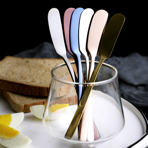 Stainless Steel Butter Knife Fruit Fork Spreader Easy Spread Cold Hard Butter Cheese Jams Knifes Cutlery Breakfast Tool  1pc ► Photo 1/6
