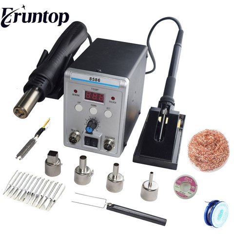 Digital Display Electric Soldering Irons +DIY Hot Air Gun Better SMD Rework Station Eruntop 8586 ► Photo 1/6