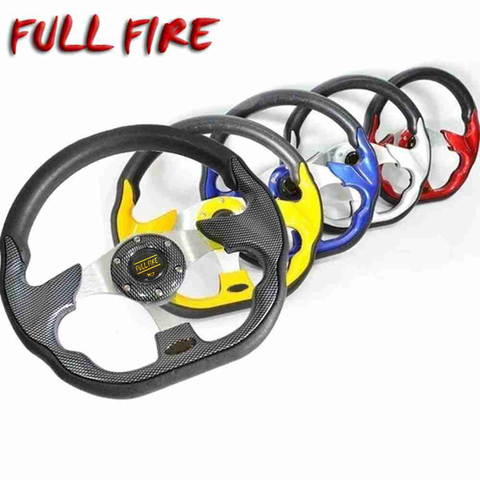 Universal 320mm 12.5inch PU steering wheel leather steering wheel Aluminum Frame Light Weight Modified sports steering wheel ► Photo 1/6