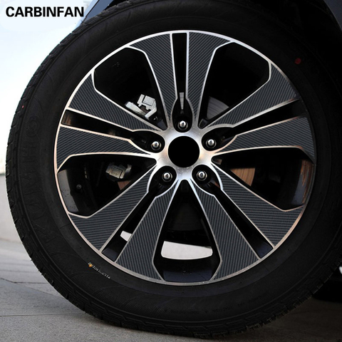 18 inch Carbon Fiber Wheel Rim Sticker Wheel Hub Waterproof sticker Fit For Kia Sportage R 2010-2015 EXTERIOR ACCESSORIES ► Photo 1/6