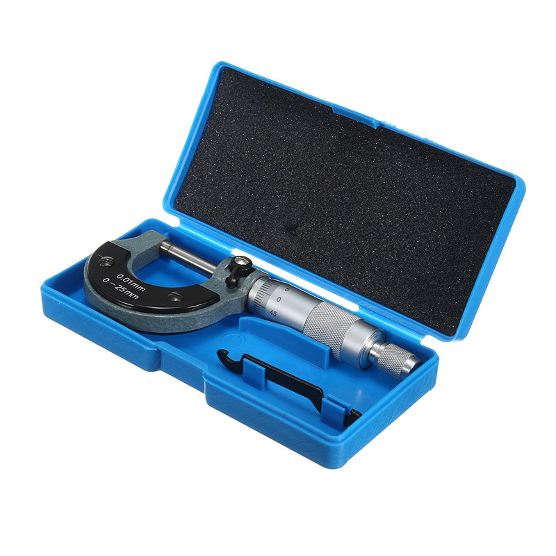 Outside Machinist Hand Measurer Tool External Metric Gauge Micrometer 0-25mm 
