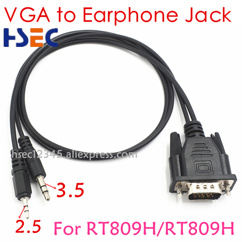 VGA headphone cable 3.5mm and 2.5mm plug for RT809F RT809H programmer solve headphone port to look at print and swipe HDMI wire ► Photo 1/6