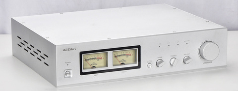 Big space Full Aluminum electronic tube amplifier enclosure 4310 vu meter shown preamplifier chassis with Volume knob ► Photo 1/5