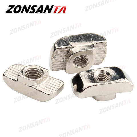 ZONSANTA T Slot Nut M3 M4 M5 M6 M8 T Nut Hammer Sliding Head 3D Printer Parts Fastener Connector 2022 3030 4040 Aluminum Profile ► Photo 1/6