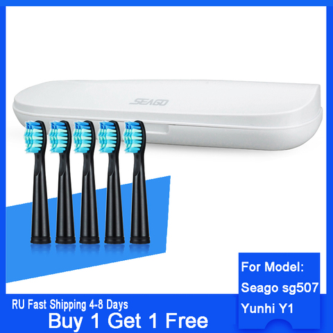 Sonic Electric Toothbrush Heads Replaceable Travel Box Seago Tooth Brush Head Sg-507B/908/909/917/610/659/910 Buy 1 Get 1 Free ► Photo 1/6
