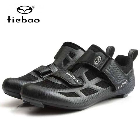 TIEBAO New Arrival Cycling Shoes Racing Road Bike Shoes Mesh Upper Breathable Cycling Sneakers Triathlon Riding Men Shoes ► Photo 1/6