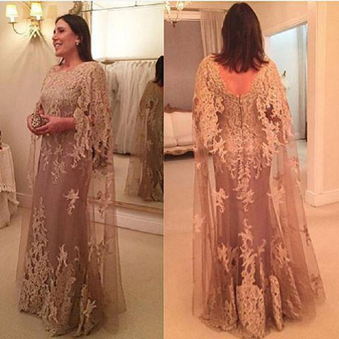 Plus Size Mother Of The Bride Dresses A-line Tulle Appliques Lace Long Groom Mother Dresses For Weddings ► Photo 1/1