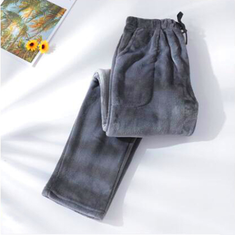 Pajama pants men and women large size coral velvet trousers autumn winter flannel home warm pants thick loose velvet home pants ► Photo 1/6
