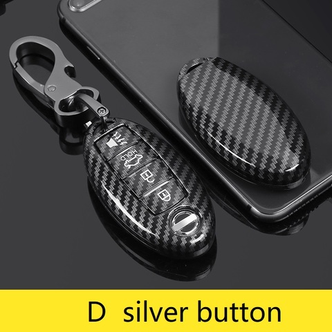 Glossy Carbon fiber ABS Car Key Case Fob Cover For infiniti FX35 FX37 FX50 G25 G35 G37 JX35 M35 M37 M45 Q70 ► Photo 1/6