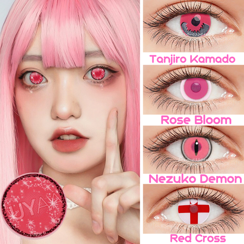 2PCS/PairPink Contact Lense Christmas Lenses for Eyes Starry Sky Colored Contact Lenses Cosplay Anime Lenses UYAAI Yearly ► Photo 1/6