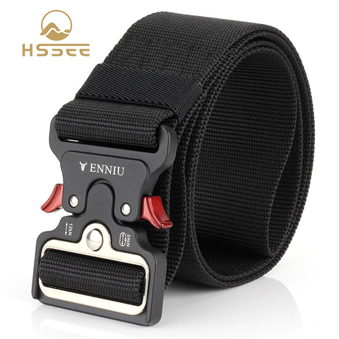 HSSEE official authentic 5cm wide sports belt quick release buckle heavy military training belt army tactical fishing belt ► Photo 1/6