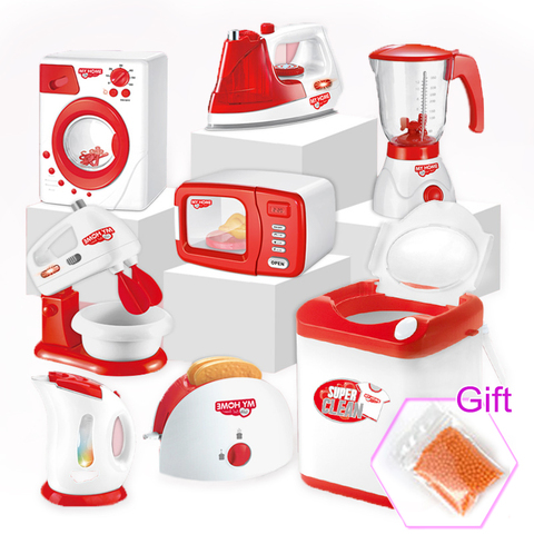 Kitchen Toys Simulation Home appliances Pretend Play Children's play kitchen set Blender Coffee Machine girl kids toys ► Photo 1/6