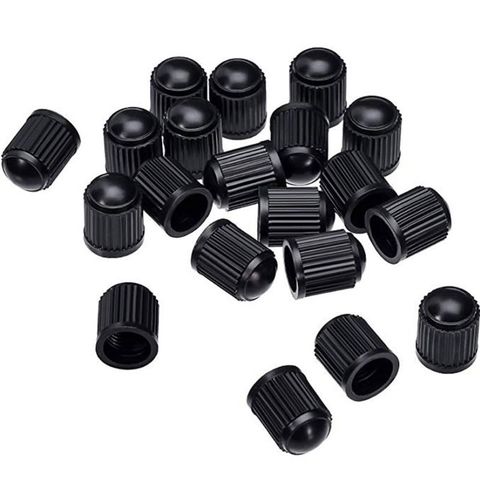 8pcs Tyre Valve Caps, Plastic Car Tire Stem Dust Covers with Seal Ring for SUV, Motorbike, Trucks, Bike, Bicycle, Black ► Photo 1/6