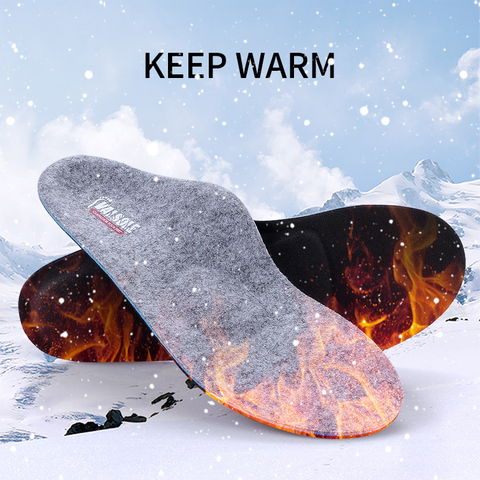Flat Feet Orthopedic Insoles Arch Support Orthotics Winter Warm Heated Wool Shoe Inserts For Plantar Fasciitis Relieve Foot Pain ► Photo 1/6