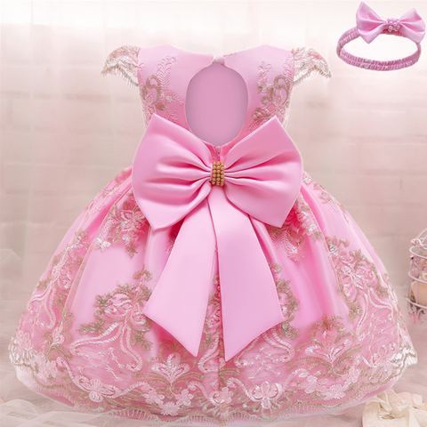 Baby Girls Christmas Dress 3 6 9 12 18 24 Months Toddler Newborn Lace Princess Dress 1 Year Old Birthday Party New Year Costume ► Photo 1/6