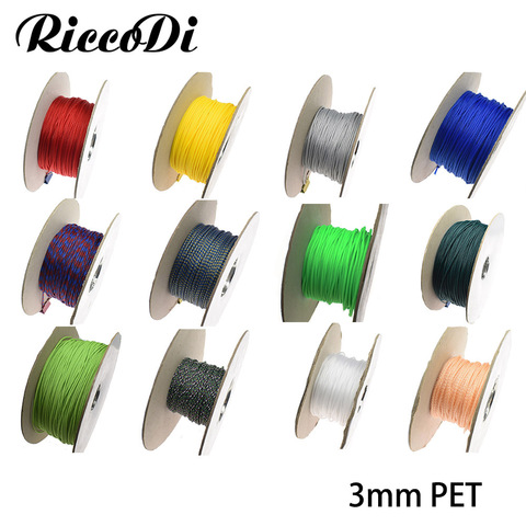 3M 3mm 12Colors Snakeskin Mesh Cable Sleeves Wire Protecting Nylon Tight PET Expandable Insulation Sheathing Braided Sleeve ► Photo 1/6