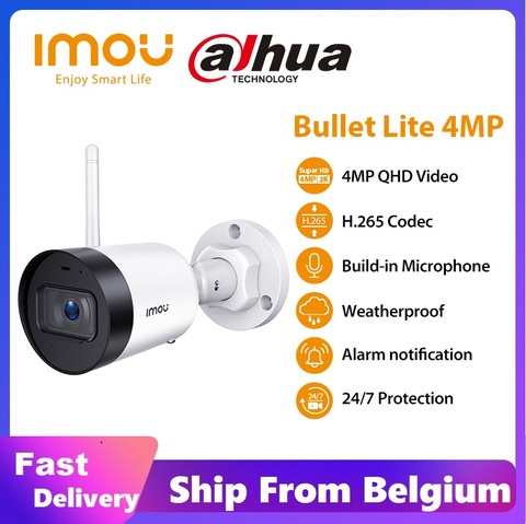 Dahua imou Waterproof Bullet Lite 4MP Built-in Microphone Alarm Notification 30M Night Vision Video Surveillance Wifi IP Camera ► Photo 1/5