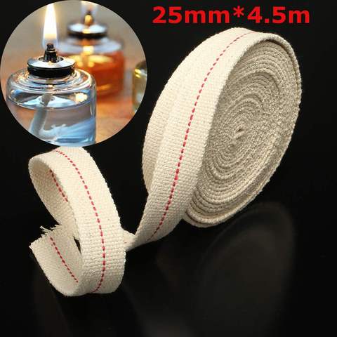 4.5MX2.5CM Flat Cotton Wick Oil Lamp Lantern Width 25mm For Kerosene Burner Stove Lighting Lamps DIY Accessory Material ► Photo 1/6