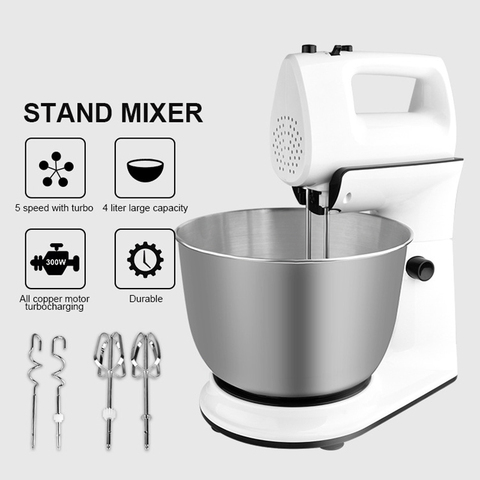 Electric food processor Stand Mixer with bowl Dough milk frother planetary screw manual kitchen machine kneader Bread/Egg Beater ► Photo 1/6