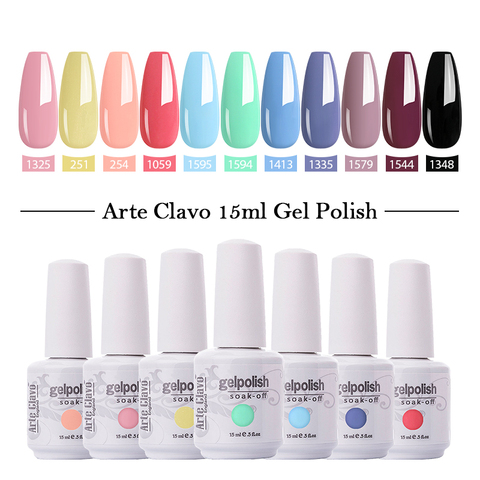 Arte Clavo Nail Gel Varnish 15ml High Quality Nail Gel Polish Glass Bottle Cheaper Price Bright Color UV Varnish Nail Gel ► Photo 1/6