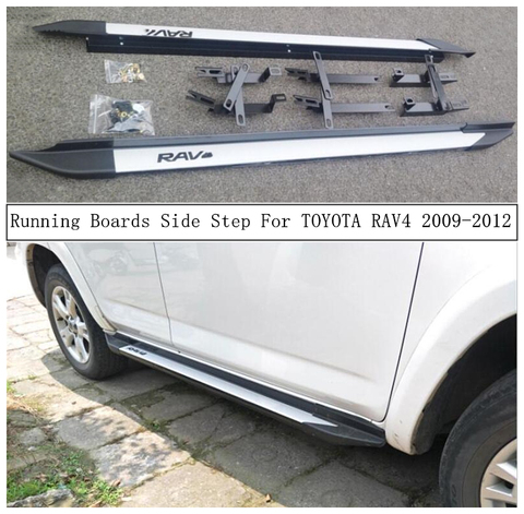 Running Boards For TOYOTA RAV4 2009 2010 2011 2012 Side Step Bar Pedals High Quality Nerf Bars Auto Accessories ► Photo 1/5
