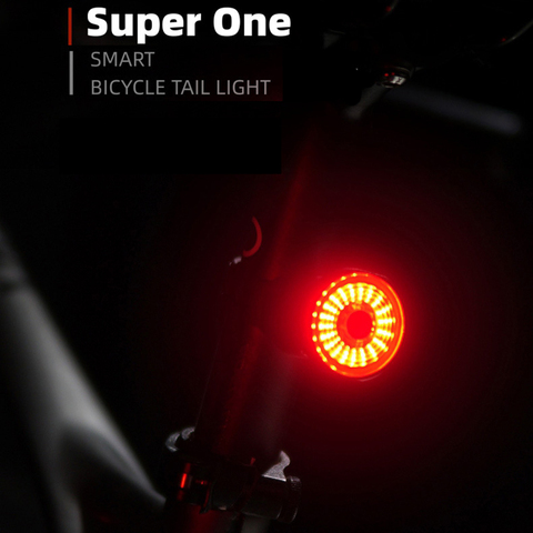 Smart Sensor USB Bike Tail Light Rechargeable Led Bicycle Seatpost Saddle Rear Light Night Cycling Taillight with Mount Brackets ► Photo 1/6